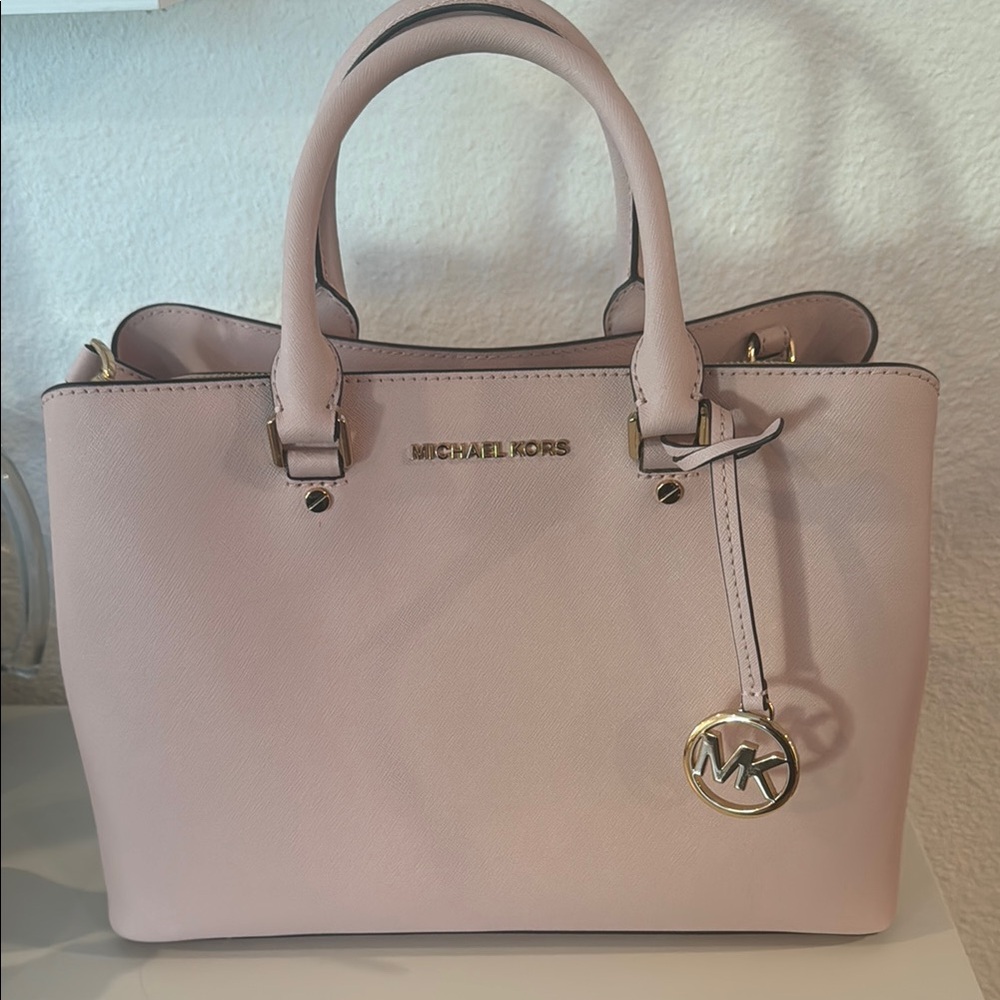 Michael Kors Pink Satchel with Silver Hardware